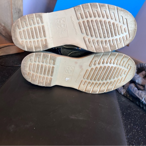 Dr Martens Green Leather Zip Entry Lace Up Steel Toe Boots sz 39 - Picture 3 of 5